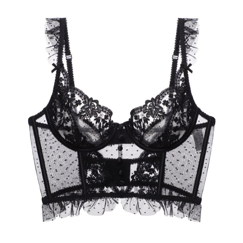 French Lace Corset - Elegant & Comfortable Women's Bralette Vest