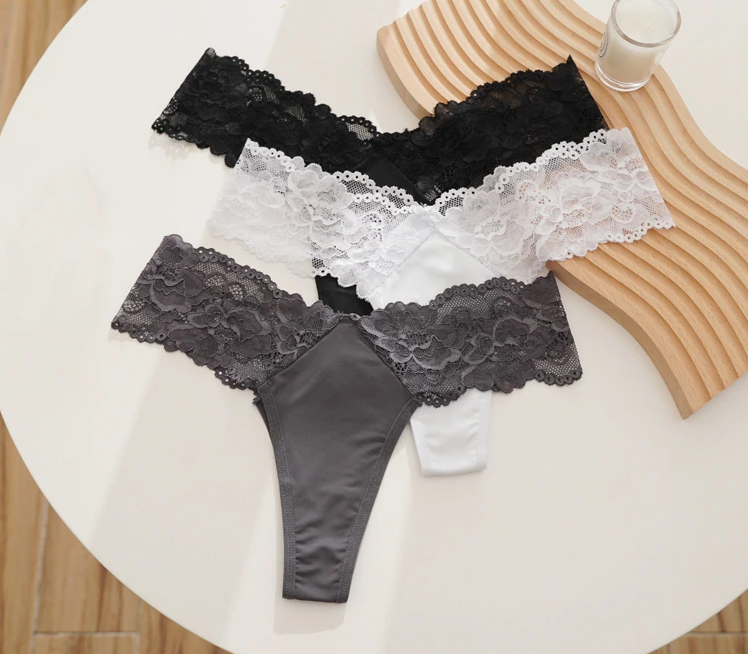 Breathable Low-waist Lace Thongs - Sensual & Ultra-Thin Underwear