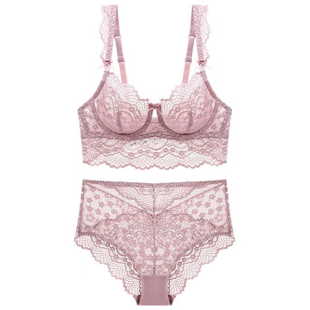 Ultra-Thin Elegance: Push Up Bra & Panty Set