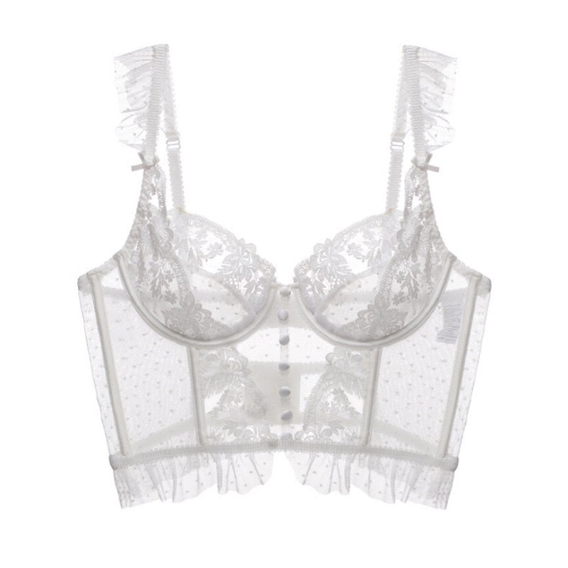 French Lace Corset - Elegant & Comfortable Women's Bralette Vest