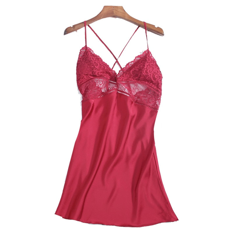 Sexy Lace Nightgown with Breathable Fabric for Women