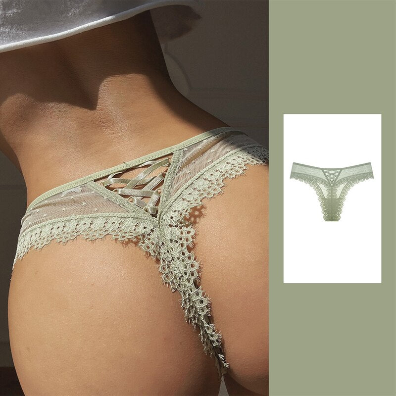Breathable & Comfortable Women's Lace Thong - Sexy Intimates (2 Pieces)