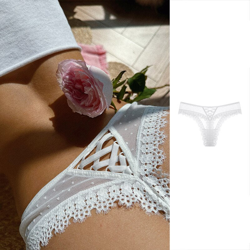 Breathable & Comfortable Women's Lace Thong - Sexy Intimates (2 Pieces)
