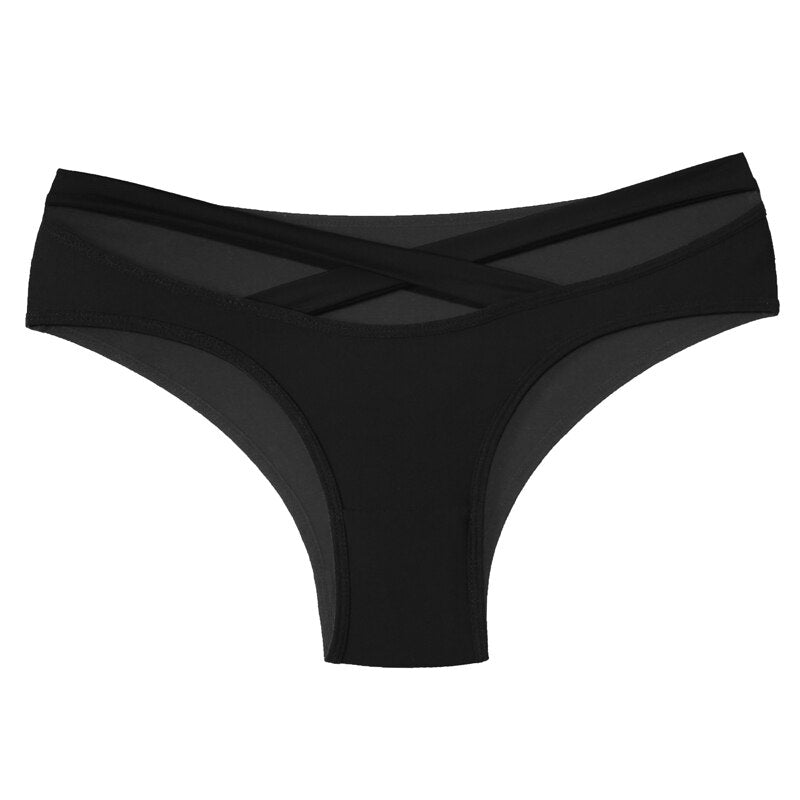 Low-rise Ice Silk Panties - Sexy Hollow Out Elastic Briefs